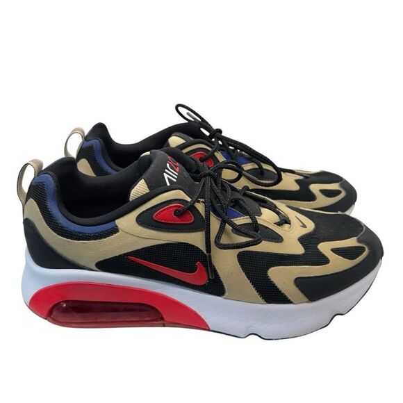 11.5 no insole MEN’S NIKE AIR MAX 200 TEAM GOLD UNIVERSITY RED BLACK - Picture 6 of 10